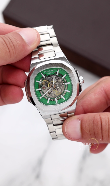 ساعة باتيك فيليب رجالي نبض اوتوماتيك (ساعة + علبة فخمة)